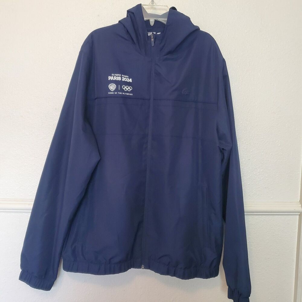 Lacoste Sport Paris 2024 Olympic Games Windbreaker Jacket Navy Blue BH6293 L